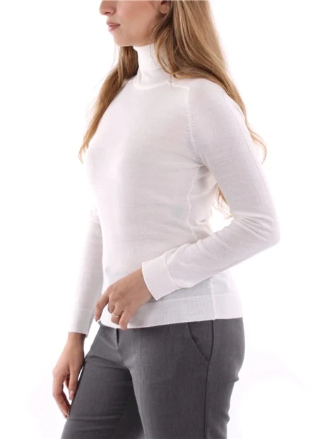 MAGLIA DOLCEVITA FIT ADERENTE DONNA  BIANCO