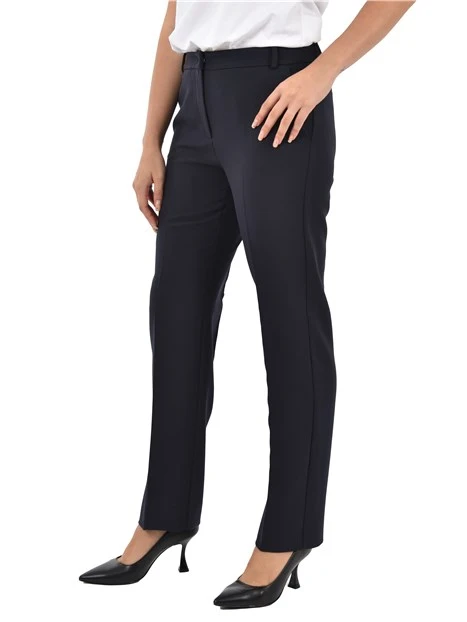 PANTALONI CHINO CON CHIUSURA NASCOSTA DONNA BLU