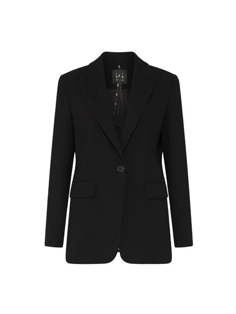 GIACCA MONOPETTO CON TASCHE LATERALI DONNA NERO