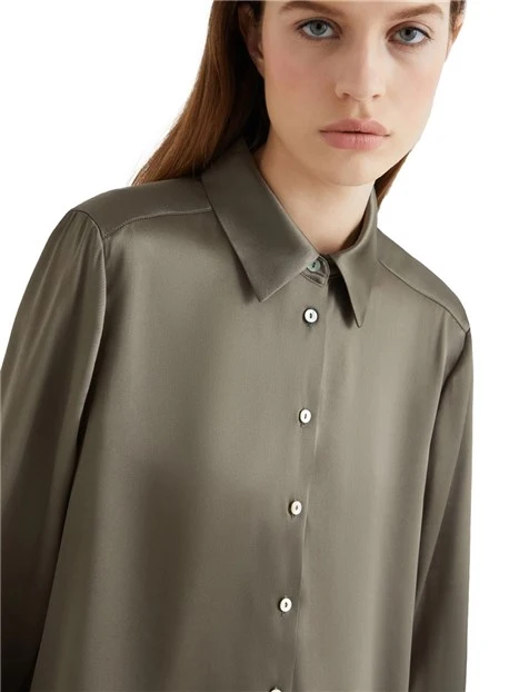 CAMICIA MISTO SETA BUNNY DONNA VERDE