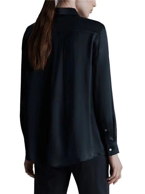 CAMICIA MISTO SETA BUNNY DONNA NERO