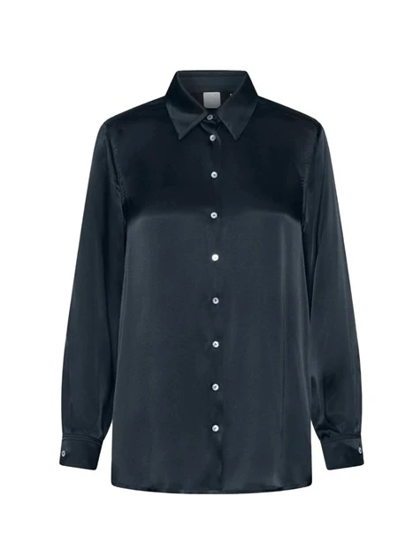 CAMICIA MISTO SETA BUNNY DONNA NERO