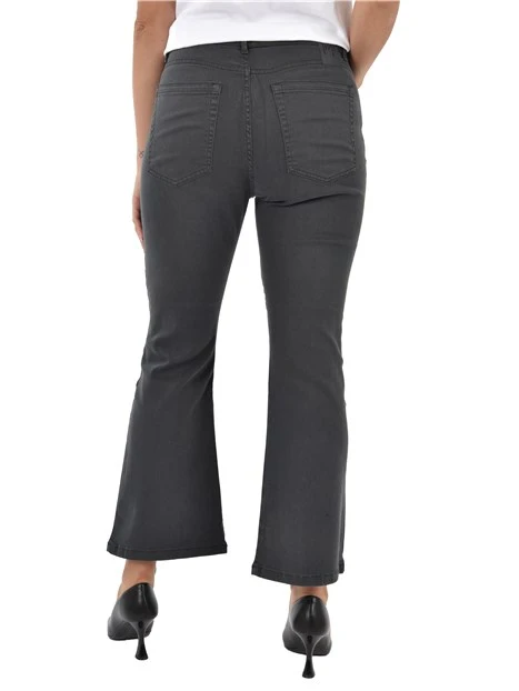 PANTALONI CROPPED CON LINEA SVASATA AL FONDO DONNA ANTRACITE