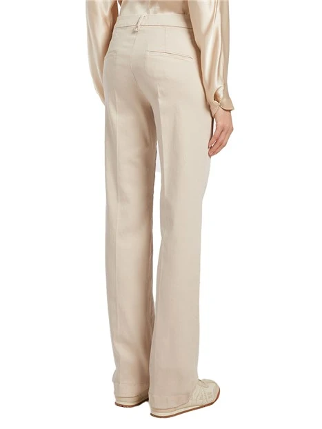 PANTALONI A SIGARETTA ROVO DONNA BIANCO