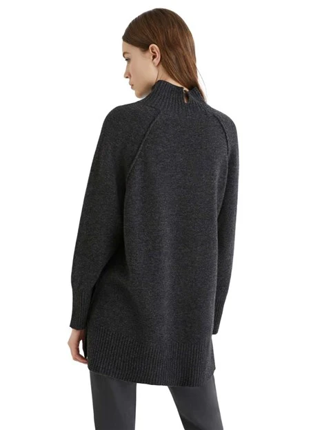 DOLCEVITA IN LANA CON SPACCHI DONNA ANTRACITE