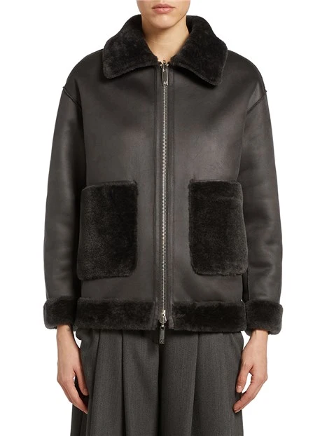 CAPPOTTO CORTO MONTONE FRESA DONNA ANTRACITE
