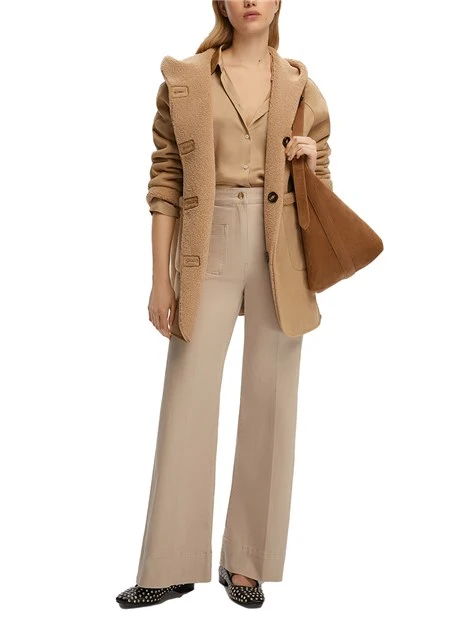 CAMICIA IN RASO DONNA BEIGE