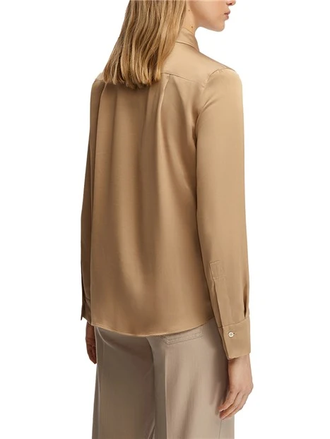 CAMICIA IN RASO DONNA BEIGE