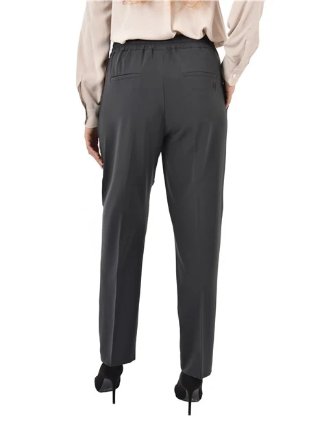 PANTALONI JOGGERS CON TASCHE LATERALI E PIEGA STIRATA DONNA GRIGIO