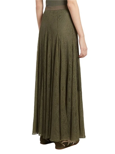 GONNA LUNGA IN PIZZO AVENUE DONNA VERDE