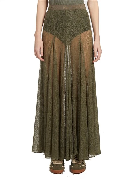 GONNA LUNGA IN PIZZO AVENUE DONNA VERDE