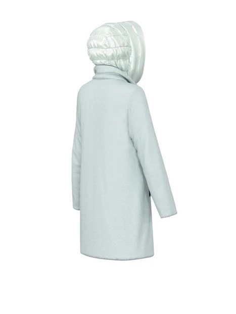 PIUMINO IN PANNO SOFT CON CAPPUCCIO DONNA AZZURRO