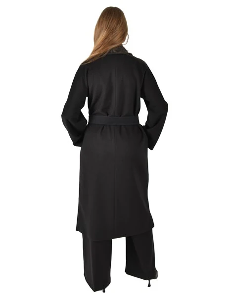 CAPPOTTO LUNGO PANNO SOFT DOPPIOPETTO DONNA NERO