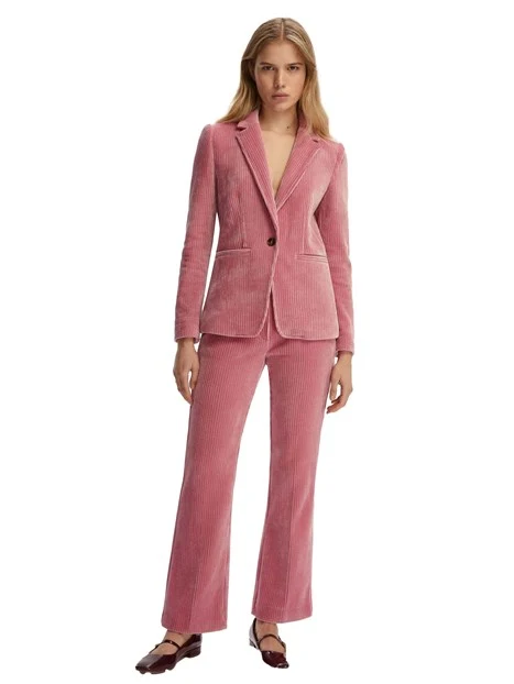 PANTALONI ZAMPA CON PIEGA STIRATA DONNA ROSA