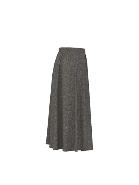 GONNA LUNGA IN FLANELLA SVASATA DONNA BIANCO