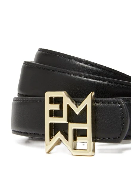 CINTURA REVERSIBILE CON FIBBIA DORATA DONNA NERO