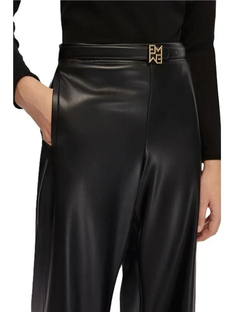 CINTURA REVERSIBILE CON FIBBIA DORATA DONNA NERO