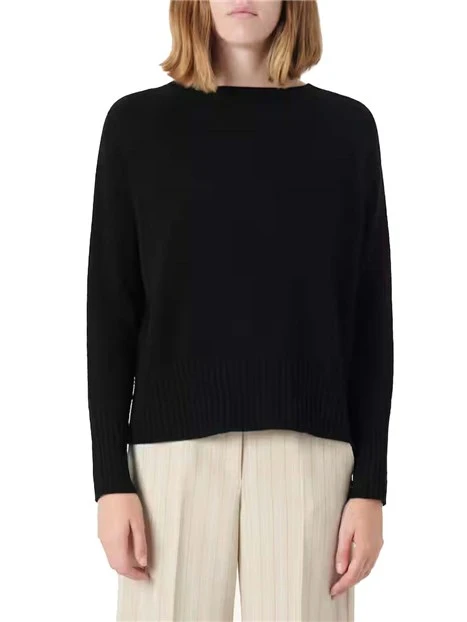 MAGLIA OVERSIZE IN MISTO CASHMERE SPIDER DONNA NERO