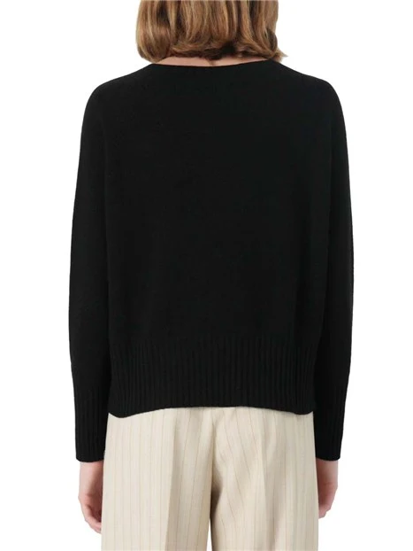 MAGLIA OVERSIZE IN MISTO CASHMERE SPIDER DONNA NERO