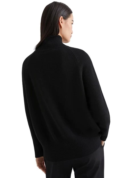 MAGLIA GIROCOLLO IN LANA E CASHMERE ISMAELE DONNA NERO