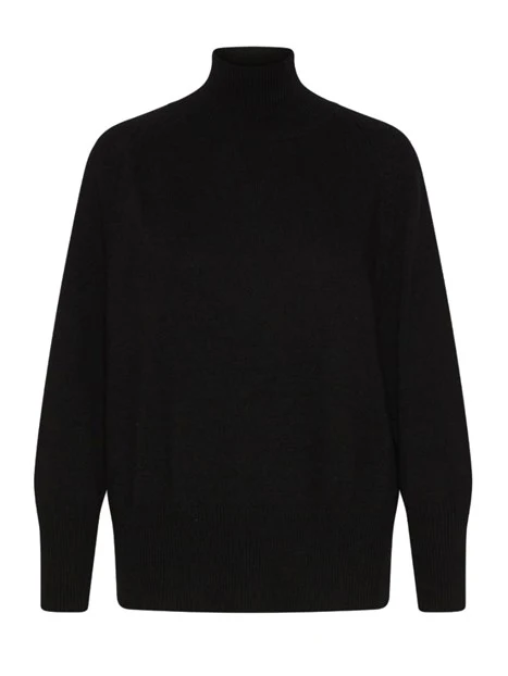 MAGLIA GIROCOLLO IN LANA E CASHMERE ISMAELE DONNA NERO