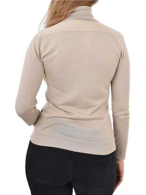 MAGLIA DOLCEVITA FIT ADERENTE DONNA  BEIGE