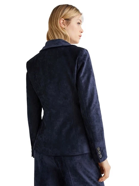 GIACCA BLAZER IN VELLUTO A COSTE IDALIO DONNA BLU