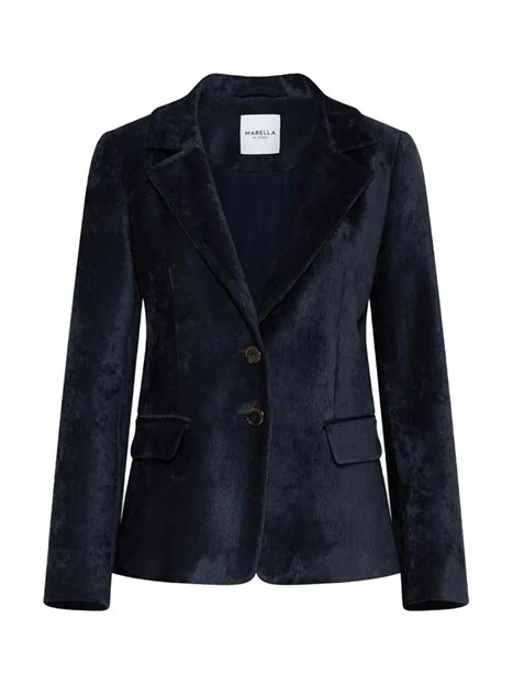 GIACCA BLAZER IN VELLUTO A COSTE IDALIO DONNA BLU