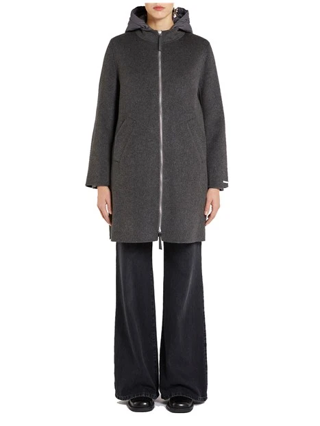 CAPPOTTO CORTO REVERSIBILE CON IMBOTTITURA REMOVIBILE DONNA ANTRACITE