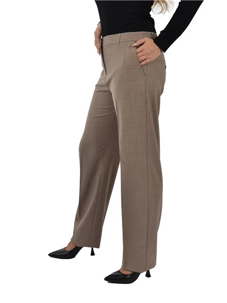 PANTALONE IN MISTO LANA MOTRICE DONNA FANGO