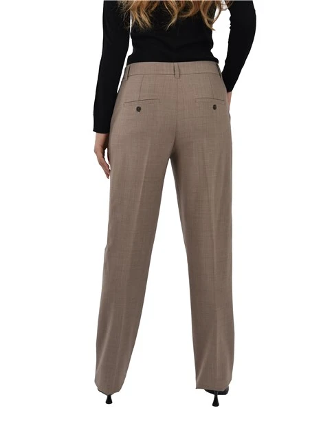 PANTALONE IN MISTO LANA MOTRICE DONNA FANGO