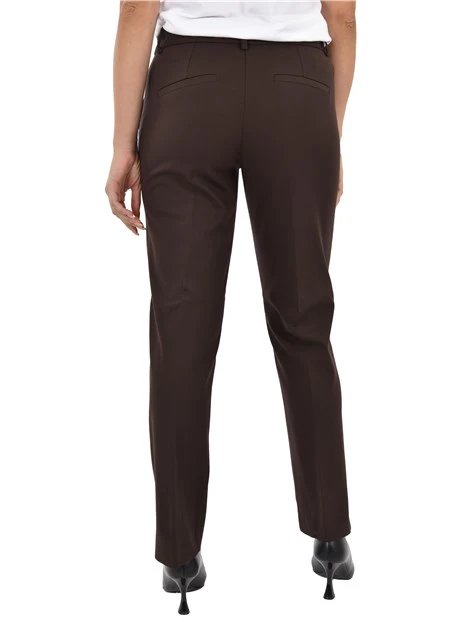 PANTALONE CHINO IN JERSEY ALETTA DONNA MARRONE