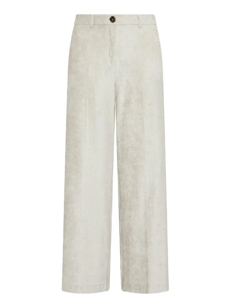 PANTALONE PALAZZO A COSTE AVANA DONNA AVORIO
