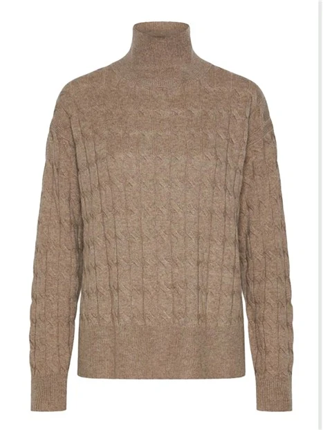 MAGLIA DOLCEVITA  IN MISTO CASHMERE AEREO DONNA MARRONE