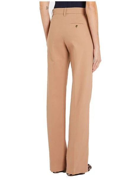 PANTALONI PALAZZO IN COTTO STRETCH DONNA MARRONE CHIARO