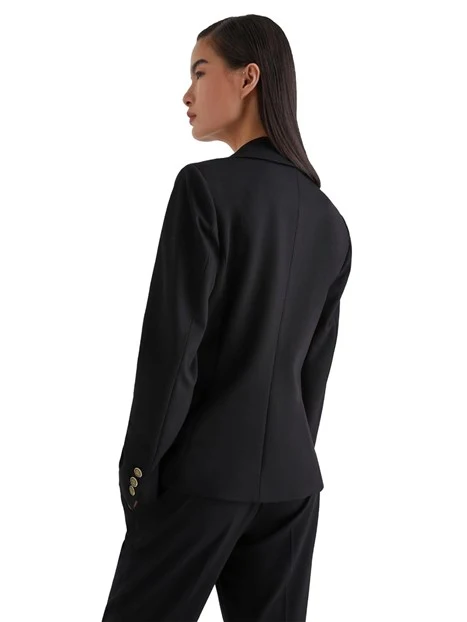 GIACCA BLAZER IN PUNTO MILANO DEBUTTO DONNA NERO