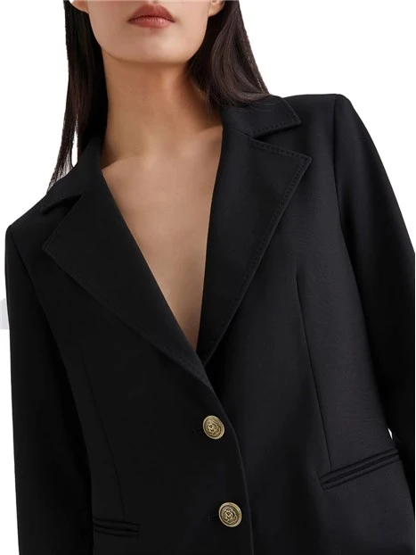 GIACCA BLAZER IN PUNTO MILANO DEBUTTO DONNA NERO
