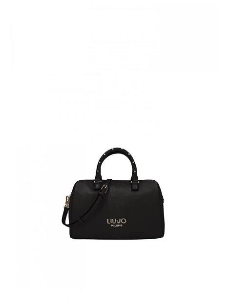 BORSA A MANO CON DETTAGLI IN METALLO DONNA NERO