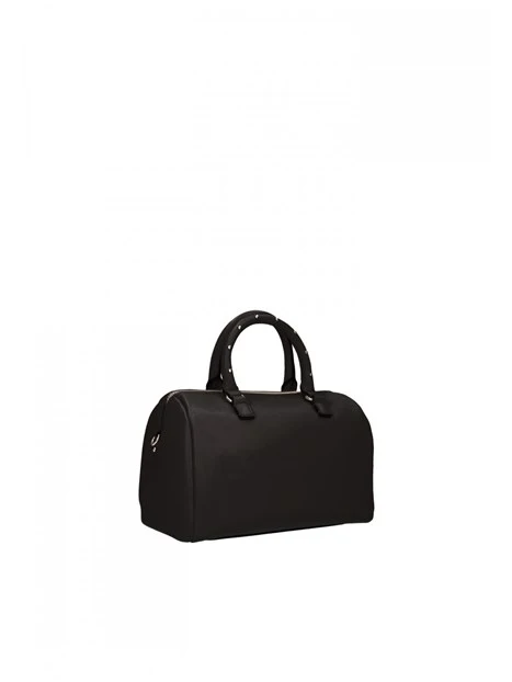 BORSA A MANO CON DETTAGLI IN METALLO DONNA NERO