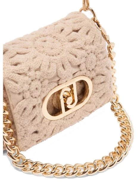 BORSA A SPALLA RICAMATA DONNA AVORIO