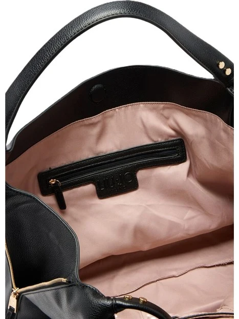 BORSA A MANO GRANDE CON MANICI E TRACOLLA DONNA NERO