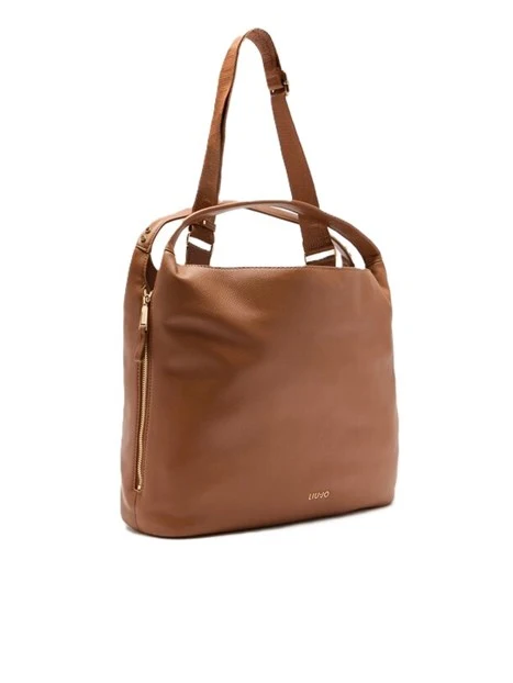 BORSA A MANO GRANDE CON MANICI E TRACOLLA DONNA MARRONE