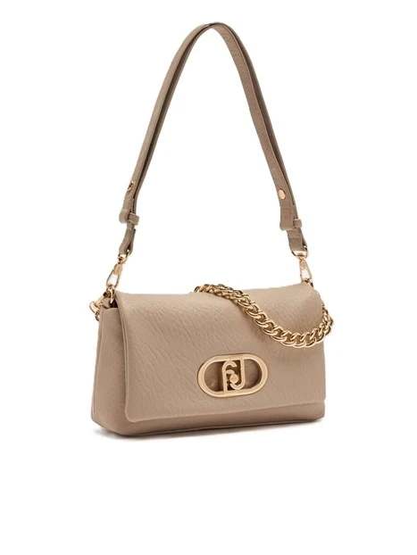 BORSA A SPALLA CON MANICO A CATENA RIMOVIBILE DONNA BEIGE