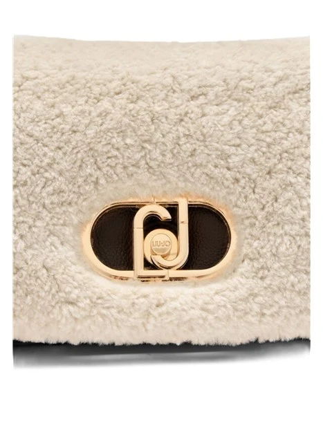 BORSA A SPALLA CON INSERTI EFFETTO BOTTALATO DONNA MARRONE
