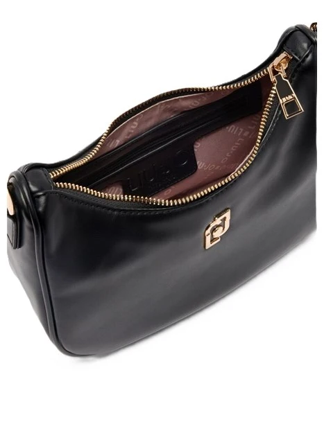 BORSA A TRACOLLA CON CATENA E PORTACELLULARE DONNA NERO
