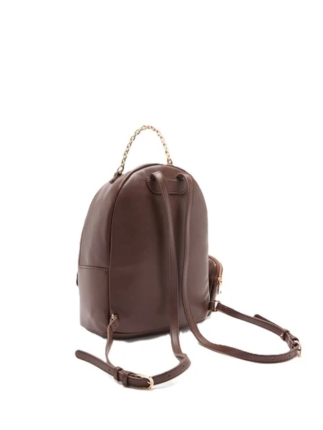 ZAINO CON TASCA FRONTALE E POCHETTE REMOVIBILE DONNA MARRONE