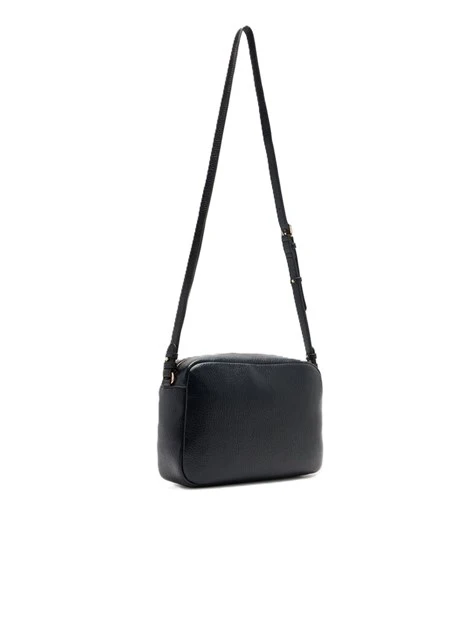 BORSA A TRACOLLA CON ZIP E TASCA ANTERIORE DONNA NERO