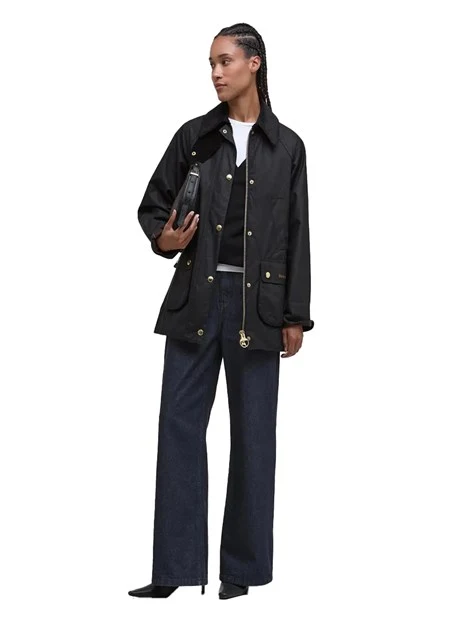GIACCA CERATA MODERN BEADNELL DONNA NERO