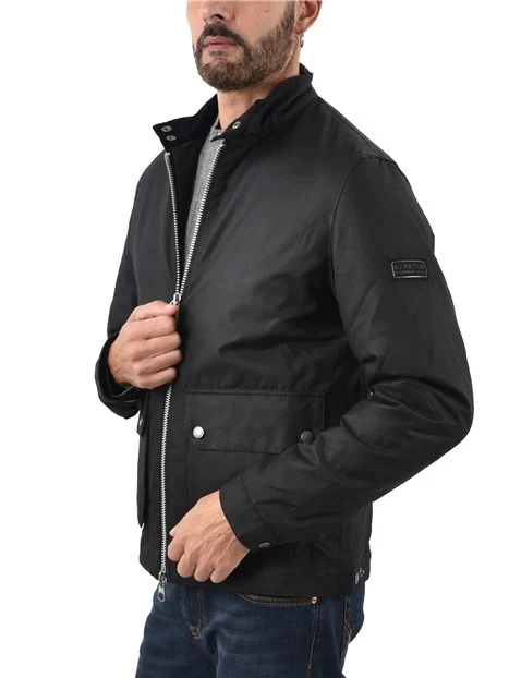 GIACCA CERATA CON IMBOTTITURA UOMO NERO