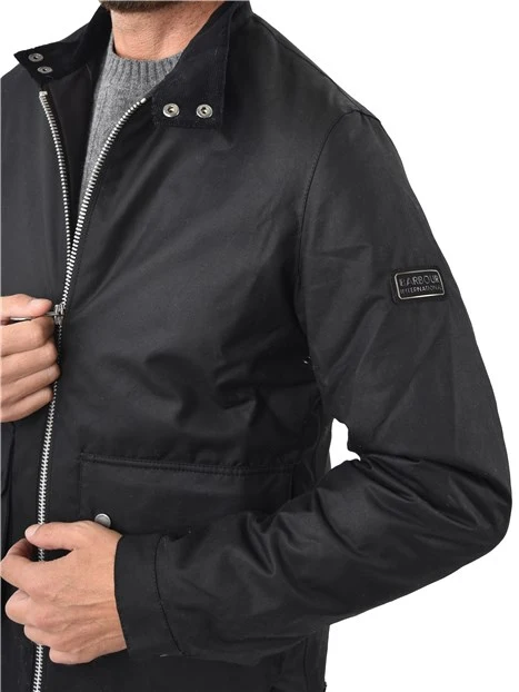 GIACCA CERATA CON IMBOTTITURA UOMO NERO